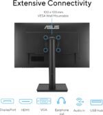 ASUS 27” 1080P Business Monitor (VA279QGS) – IPS, Full HD, Frameless, 120Hz, Adaptive-Sync, 1ms, HDMI, DisplayPort, VGA, Eye Care, Low Blue Light, Ergonomic, VESA Wall Mountable, 3 yr Warranty - Image 6