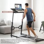 Enayplon Small Standing Desk with Wheels, Portable Treadmill Desk, Rolling Desk Adjustable Height for Laptop, Mobile Standing Table for Walking Pad, Bedside Table - Image 4
