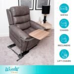 Stander Wonder Tray, Adjustable Swivel Table, Large Laptop Stand, Couch Desk, Side Tables & Gaming Bench, TV-Trays for Eating on Couches, Chairs, Recliners, Ash Gray - Image 4