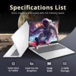 HP Pavilion 15.6" FHD IPS Anti-Glare Laptop, Intel i5-1235U, 32GB RAM, 2.16TB Storage(2TB SSD + 160GB Docking Station Set), Iris Xe Graphics, Num Pad, HD Webcam, Wi-Fi 6, Windows 11 Pro, Silver - Image 4