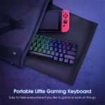 Portable 60% Mechanical Gaming Keyboard, Wired Keyboard with Blue Switches,LED Customization Backlit,61 Keys Ultra-Compact Mini OfficeKeyboard for PC/Mac/Xbox,Easy to Carry On Trip-Black - Image 5