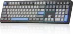 Kisnt KN104 Wireless Mechanical Gaming Keyboard, 100% Full Size 104 Keys with Number Pad, Custom RGB Backlit, Creamy Sound, Hot Swappable, Bluetooth/2.4GHz/USB-C for Win/Mac/PC (Carbon Black) - Image 3