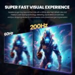CRUA 32Inch Curved Gaming Monitor, FHD(1920 * 1080P) VA Screen 165Hz/200Hz, 1800R VA Screen, 120% sRGB, Computer Monitor that Support AMD Freesync, HDMI, DP, Wall Mountable Installs-Black - Image 4