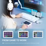 FIFINE AmpliGame Gaming Controller with 15 Shortcuts for OBS Streaming Studio with Macro Keys, Trigger Actions, PC Media RGB Controller for Content Creation/Office Work-D6 White - Image 4