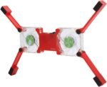 Fydun Laptop Cooling Pad, Radiator Cooler Stand Light Laptop Cooler USB Foldable Portable with Antiskid Mount(White) (Red) - Image 3