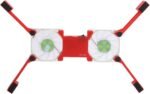 Fydun Laptop Cooling Pad, Radiator Cooler Stand Light Laptop Cooler USB Foldable Portable with Antiskid Mount(White) (Red) - Image 5