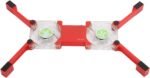 Fydun Laptop Cooling Pad, Radiator Cooler Stand Light Laptop Cooler USB Foldable Portable with Antiskid Mount(White) (Red) - Image 7