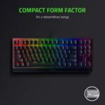 Razer BlackWidow V3 TKL Mechanical Gaming Keyboard: Yellow Mechanical Switches Linear & Silent - Chroma RGB - Compact Form Factor - Programmable Macros Snap Tap - Image 5