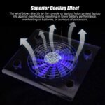 ASHATA Portable Slim Quiet USB Powered Laptop Notebook Cooler Cooling Pad, LED RGB Lights USB Laptop Cooler Cooling Pad Fans for //Laptop - Image 5