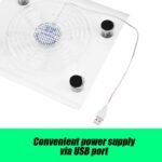 ASHATA Portable Slim Quiet USB Powered Laptop Notebook Cooler Cooling Pad, LED RGB Lights USB Laptop Cooler Cooling Pad Fans for //Laptop - Image 7