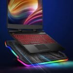 zhanghong Laptop Cooling pad, Single Large Fan, Heavy Duty Laptop Cooler up to 17.3 inches, Colorful LED Lights, 2 USB Ports - Image 4