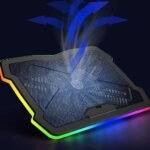 zhanghong Laptop Cooling pad, Single Large Fan, Heavy Duty Laptop Cooler up to 17.3 inches, Colorful LED Lights, 2 USB Ports - Image 5