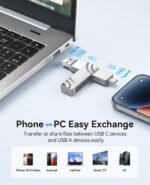 ORICO External SSD 1TB Read/Write Speeds up to 1050MB/s Dual-Port USB 3.2 Gen 2 USB C Portable External Hard Drive with 90° Click-Stop Rotating for iPad Laptop Phone,Match Your Device - Image 4