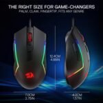 Redragon M616 RGB Gaming Mouse, 10000 DPI Wired Optical Mouse with 6 Programmable Buttons & 8 Backlit Modes, Software Supports DIY Keybinds - Image 5