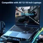 G-STORY Gaming Laptop Cooling Pad, Laptop Cooler with 10 Powerful Turbo Fans for 12-18 Inch Computer Notebook, 1 USB Port, 8 Height Adjustable Cooling Fan Stand - Image 4