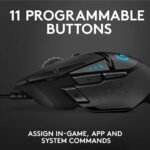 Logitech G502 Hero High Performance Wired Gaming Mouse, Hero 25K Sensor, 25,600 DPI, RGB, Adjustable Weights, 11 Buttons, On-Board Memory, PC/Mac, Pack of 4 - Image 4
