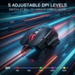Redragon M925 Wired Gaming Mouse, 24,000 Max DPI Optical Gaming Mouse with 10 Programmable Buttons, Ergonomic Natural Grip Build, Software Supports DIY Keybinds & DPI, Black - Image 3