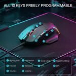 Redragon M925 Wired Gaming Mouse, 24,000 Max DPI Optical Gaming Mouse with 10 Programmable Buttons, Ergonomic Natural Grip Build, Software Supports DIY Keybinds & DPI, Black - Image 5