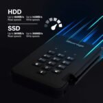 iStorage diskAshur2 HDD 1TB Black - Secure portable hard drive - Password protected - Dust & water resistant - Hardware Encryption - Image 3