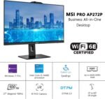 msi PRO AP272P Business All-in-One Desktop, 27" IPS FHD 100Hz Eye-Care Display, Intel Core i5-14400, 16GB DDR5, 1TB SSD, IR FHD Webcam, Wi-Fi 6E, HDMI, DP, Wireless KB & Mouse, Windows 11 Pro - Image 3