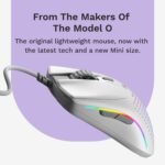 Glorious Gaming - Superlight Wired PC Gaming Mouse with Honeycomb Shell, 6 Programmable Buttons, RGB Lighting & PTFE Skates - Model O 2 Mini, Matte White - Image 3