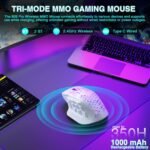 SOLAKAKA SM809 Pro MMO Gaming Mouse with 9 Side Buttons,24000 DPI RGB Mouse for Gamer,16 Programmable Macros MMO Mouse,White - Image 4