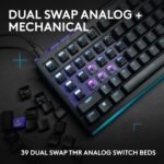 Logitech G512 X 75 Dual SWAP, Hot-Swappable TMR Analog/Mechanical Gaming Keyboard, Tactile, 8K Polling Rate, Custom Actuation 0.1-4.0 mm, Rapid Trigger, LIGHTSYNC RGB, Wired, PC, Mac - Black - Image 3
