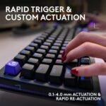 Logitech G512 X 75 Dual SWAP, Hot-Swappable TMR Analog/Mechanical Gaming Keyboard, Tactile, 8K Polling Rate, Custom Actuation 0.1-4.0 mm, Rapid Trigger, LIGHTSYNC RGB, Wired, PC, Mac - Black - Image 5