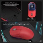 AJ139PRO Dual-Mode 2.4G/Wired Gaming Mouse, 59g Lightweight Design, PAW3395 Sensor, 26K DPI, 300mAh Battery with 40-Hour Battery Life for Windows, Mac Gamer. - Image 6