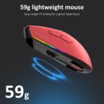 AJ139PRO Dual-Mode 2.4G/Wired Gaming Mouse, 59g Lightweight Design, PAW3395 Sensor, 26K DPI, 300mAh Battery with 40-Hour Battery Life for Windows, Mac Gamer. - Image 7