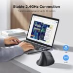 UGREEN Vertical Mouse, Wireless Bluetooth Ergonomic Mouse, Dual-Mode (BT 5.4 & USB 2.4G), Quiet Clicks, 4 Adjustable DPI (1000/1600/2000/4000), Compatible with Windows/Mac/Linux/Android/ChromeOS - Image 4