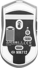 Cooler Master MM712 Wireless Gaming Mouse White with Adjustable 19,000 DPI, 2.4GHz and Bluetooth, Ultraweave Cable, PTFE Feet, RGB Lighting and MasterPlus+ Software - Image 7