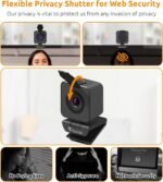 TOUCAN 1080P HD Webcam with Built-in Noise-Cancelling Mic & Privacy Shutter – Wide 90° Angle, Plug & Play USB Video Camera for Video Calls, Streaming, Home Office & Online Classes - Image 5
