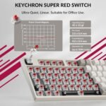 Keychron C1 Pro 8K QMK Wired Custom Mechanical Keyboard, TKL Layout Launcher Support with Hot-Swappable Super Red Switch, PBT Keycaps Compatible for Mac Windows Linux - Image 8