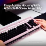 HyperX Origins 2 1800 – Gaming Keyboard, PC, Swappable Housing, Hotswap Switches, High Profile, 1800 Layout, 8k Polling, Adjustable Angle, Mechanical Switches - Image 3