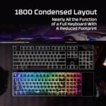 HyperX Origins 2 1800 – Gaming Keyboard, PC, Swappable Housing, Hotswap Switches, High Profile, 1800 Layout, 8k Polling, Adjustable Angle, Mechanical Switches - Image 6