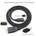 2IN1 External Hard Drive Cable 1.6FT,Super Speed Micro B 3.0 to USB C/A Cable, Compatible with WD,Toshiba,My Passport,Samsung,Seagate,MacBook Pro/Air, FORiPad/Tablet, iPhone15,Samsung Galaxy. - Image 3