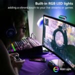 2K Webcam for PC,Streaming Computer Camera with Fill RGB Lights,Autofocus Webcam with Microphone and Cover,Plug-Play USB Web cam for Desktop Computer,Meeting,Gaming,Video Calling - Image 5