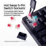 HyperX Origins 2 65 – Gaming Keyboard, PC, Swappable Housing, Hotswap Switches, High Profile, 65% Layout, 8k Polling, Adjustable Angle, Mechanical Switches - Image 4