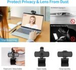 1080P HD Webcam with Microphone and Privacy Cover, USB Plug & Play Computer Camera, 120° Wide Angle Fixed Focus Web Camera for Video Conferencing, Online Learning, Streaming and Gaming - Image 5
