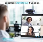 4K Webcam for PC, 4K Webcam with Remote Control and RGB Light, Autofocus Streaming Camera for PC/Mac, Plug and Play Computer Camera for Zoom/Skype/YouTube/Meeting - Image 6