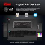 RK ROYAL KLUDGE RK61 Wired 60% Mechanical Gaming Keyboard Programmable QMK/VIA RGB Backlit 61 Keys Ultra-Compact Hot Swappable Blue Switch White - Image 5