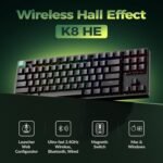 Keychron K8 HE TKL Wireless Mechanical Keyboard Hot Swappable Hall Effect Magnetic Switches 2.4 GHz/Bluetooth/Wired QMK/VIA Custom RGB Backlit Aluminum for Mac Windows Linux-Black - Image 3