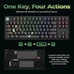 Keychron K8 HE TKL Wireless Mechanical Keyboard Hot Swappable Hall Effect Magnetic Switches 2.4 GHz/Bluetooth/Wired QMK/VIA Custom RGB Backlit Aluminum for Mac Windows Linux-Black - Image 5