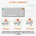 nuphy Air75 V3 Hot Swappable Wireless Mechanical Keyboard, 84 Keys 75% Custom Low Profile Keyboard with Knob, RGB Backlit, Gasket Mounted, Support Bluetooth/2.4GHz/USB-C,White-Brown Nano - Image 5