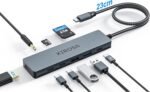 9IN1 USB C Hub for MacBook Pro/Air (M1-M5), KIROSA 4K HDMI Multiport Adapter with 3.5mm Audio, 100W PD, 5Gbps USB 3.0, SD/TF Reader - Compatible with Dell XPS, ThinkPad & USB-C Laptops - Image 2