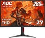 AOC 27" Curved Gaming Monitor, FHD 1080p, 280Hz (DP) 240Hz (HDMI), 0.3ms MPRT, VA Panel 1500R, AMD FreeSync Premium, HDR Ready, Height Adjustable, DisplayPort HDMI C27G4ZH - Image 2
