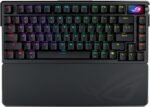 ASUS ROG Azoth Extreme Wireless Mechanical Gaming Keyboard – 75% TKL, ROG NX Snow Linear Switches, PBT Keycaps, Aluminum Chassis, Carbon Fiber, Gasket Mount, Color OLED Screen, PC/Mac Support - Black - Image 2