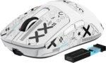 ATTACK SHARK X3PRO 4K/8K Lightweight Wireless Gaming Mouse with Tri-Mode(Wired/2.4GHz/BT),PAW3395 Optical Sensor,26K DPI,Kailh GM8.0 Switch,Long Battery,7 Buttons for PC/Laptop/Win/Mac(White+Sticker) - Image 2