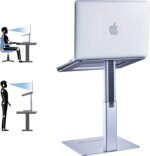 Adjustable Laptop Stand, Tall, Strong, Airflow, Suitable for 13.3-17.3 Inch Laptops, Lift Screen to Eye Level for Video Conferences - Image 2